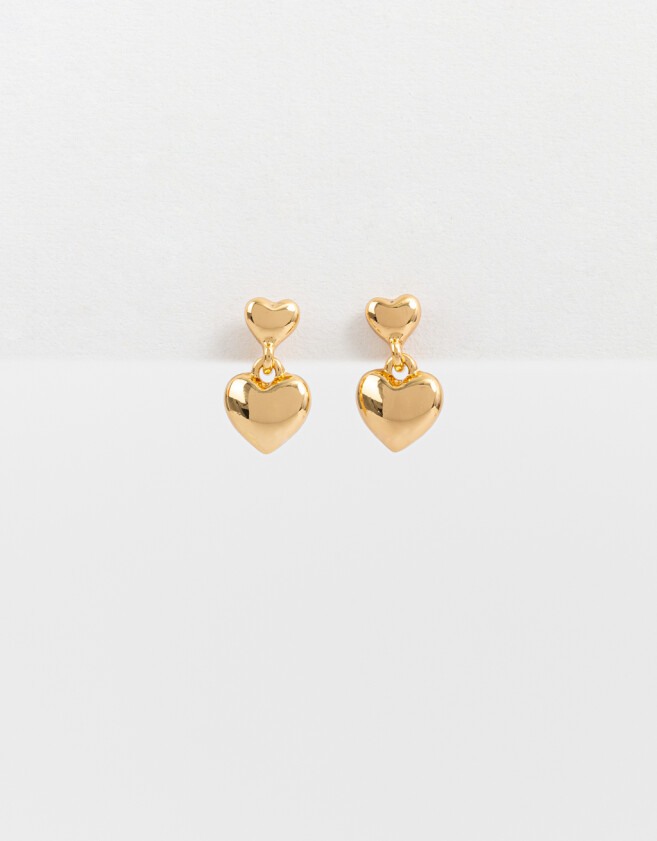 Aros Colgantes Cortos Bañada en Oro Aros Colgantes Bañados En Oro - Dorado