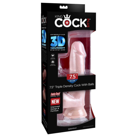 Dildo Realístico King Cock Plus 7.5" Triple Density Dildo Realístico King Cock Plus 7.5" Triple Density