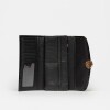 Billetera The Circle en cuero charol Negro
