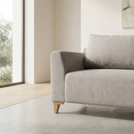 Sofá Gino - Microfibra - 3 cuerpos TC1009 (Plata)