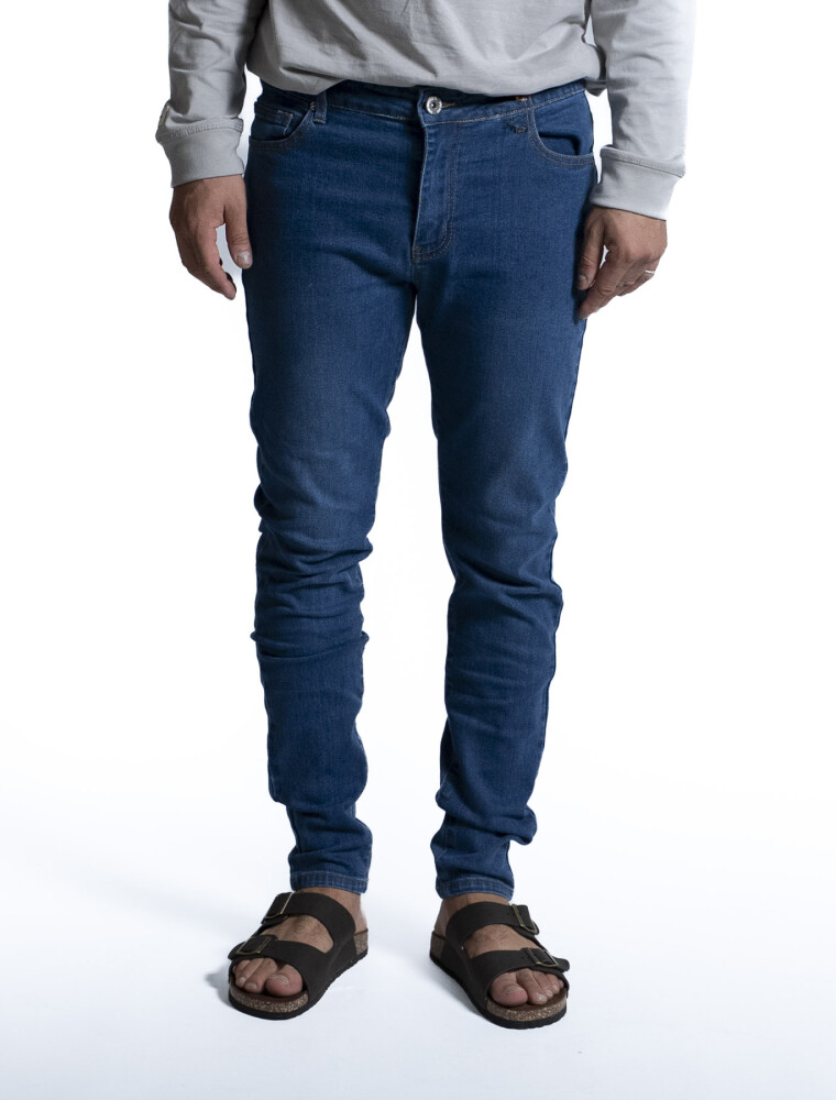 Jean Slim Fit Largo 30 Azul