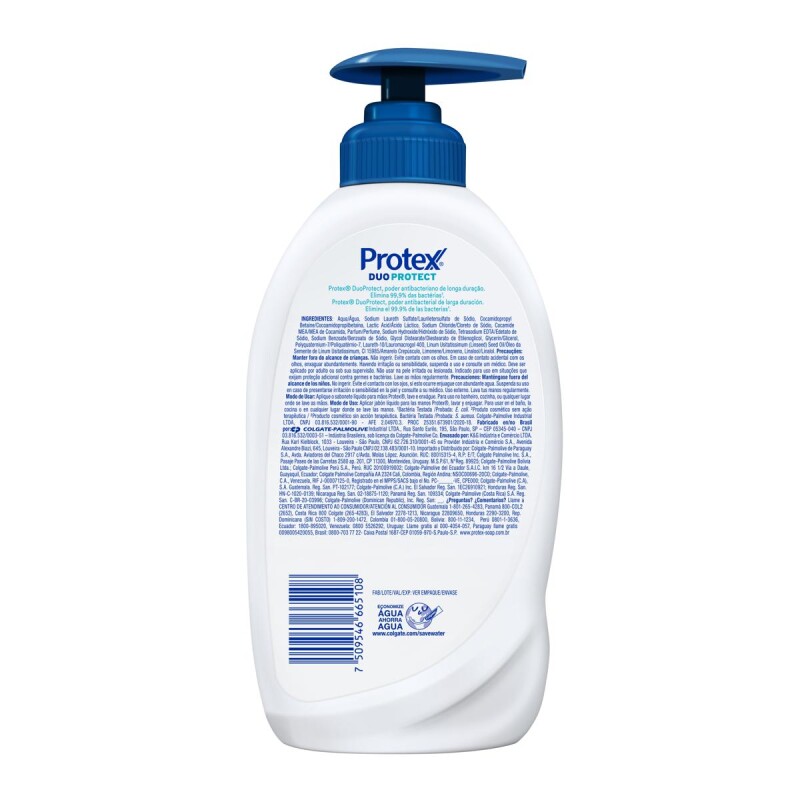 Jabón Líquido Duo Protect Protex 400 Ml. Jabón Líquido Duo Protect Protex 400 Ml.