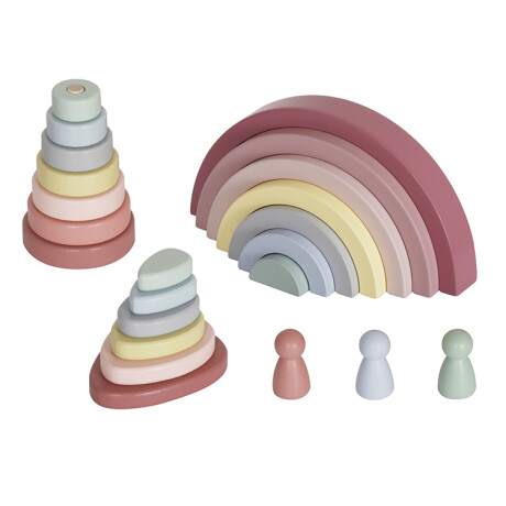 Bloques Apilables De Madera Montessori 3 en 1 Rosa (SOLO VENTA WEB) Bloques Apilables De Madera Montessori 3 en 1 Rosa (SOLO VENTA WEB)
