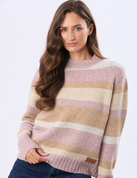 BUZO RAYADO Rosa
