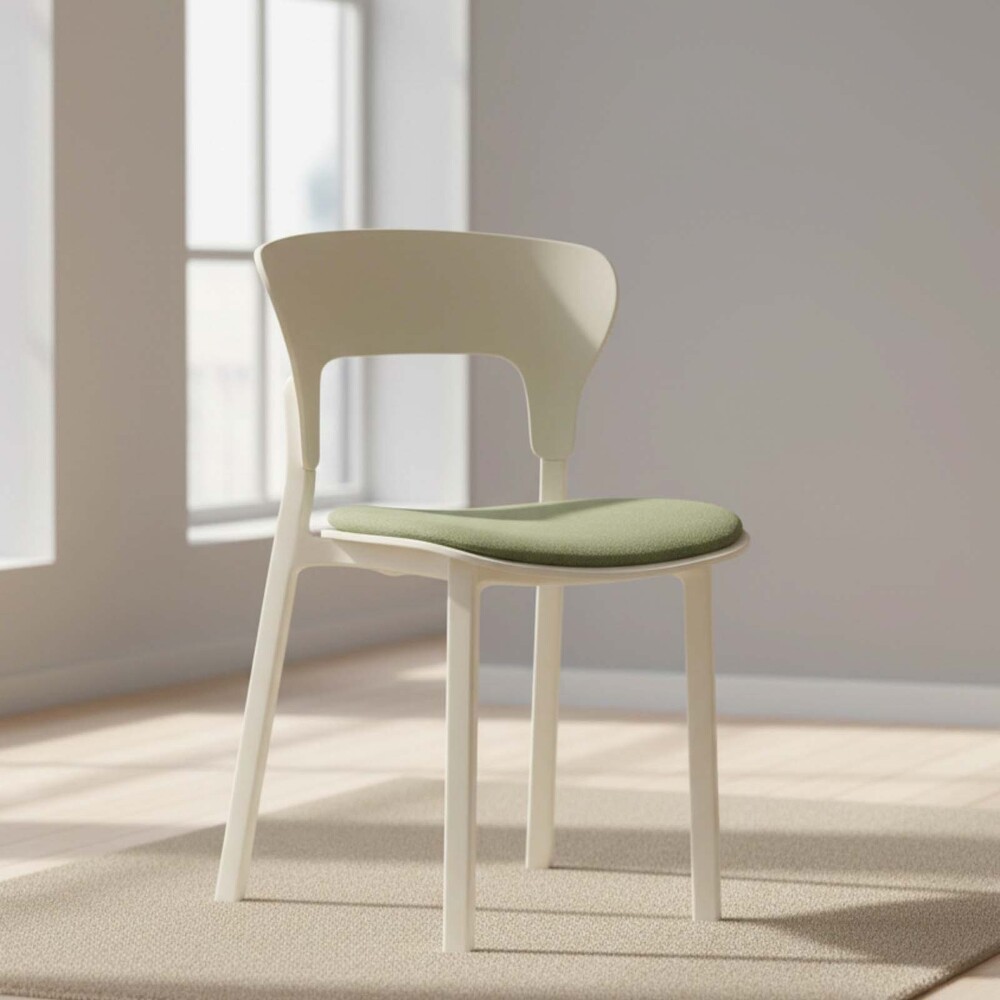 SILLA DE COMEDOR POLIPROPILENO NÓRDICA TAPIZADA