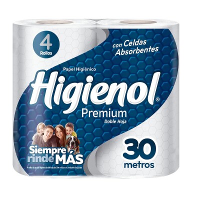 Papel Higiénico Higienol Premium 30 Mts. 4 Uds. Papel Higiénico Higienol Premium 30 Mts. 4 Uds.