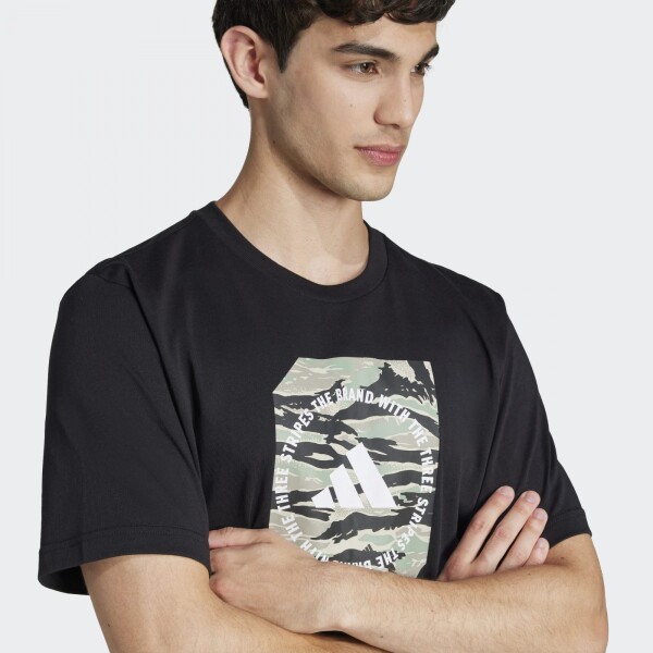Remera Adidas Camo Estampada Negro