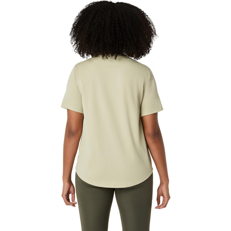 Polo Running Asics Silver SS Top Mujer Khaki