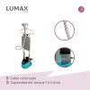 Plancha Vertical a Vapor Lumax Portátil 1,6L Verde Negro