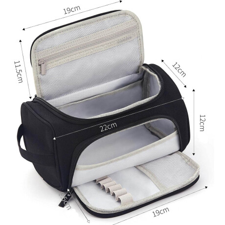Cartuchera Escolar Liceal Grande 22x12cm Doble Cierre Negro