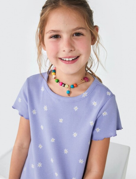 BLUSA INFANTIL ESTAMPADA VIOLETA