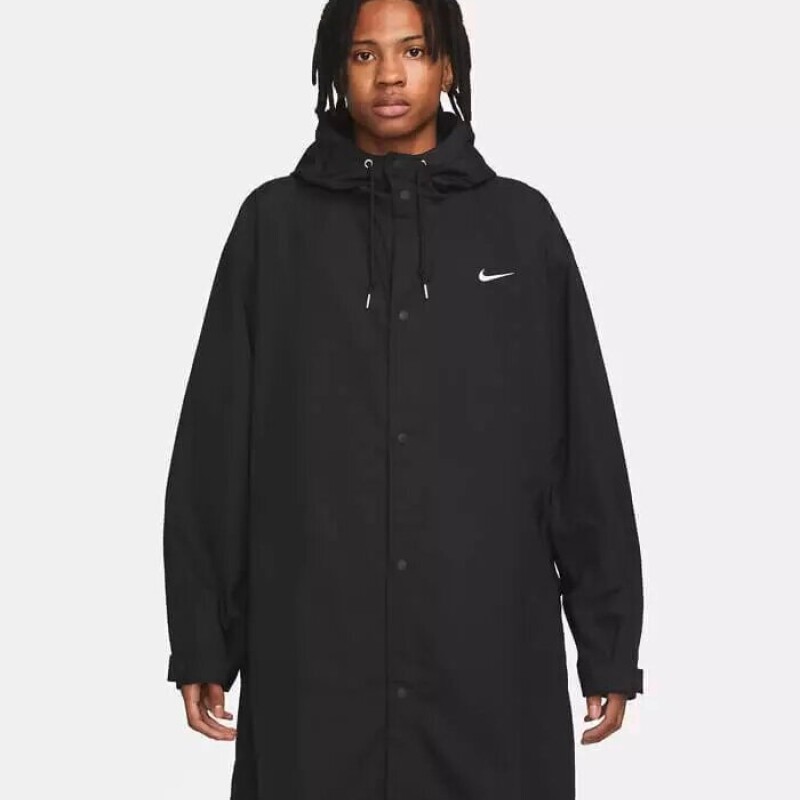 Abrigo Nike Swoosh Woven Parka de Hombre Negro