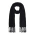 Bufanda Hilo Tejido Crochet Abrigo Suave Hombre Mujer Atrix® Variante Color Negro
