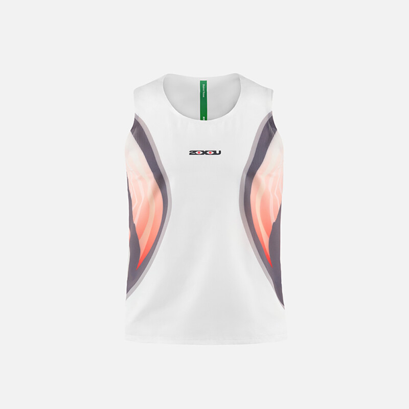 Ultralight Desert Singlet - Hombre White/heat Visions