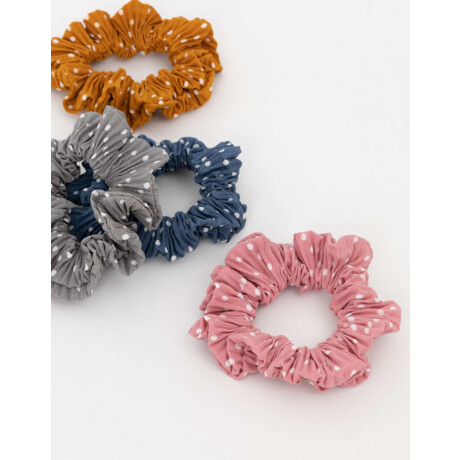 Set De Scrunchies Estampadas Estampado Lunares