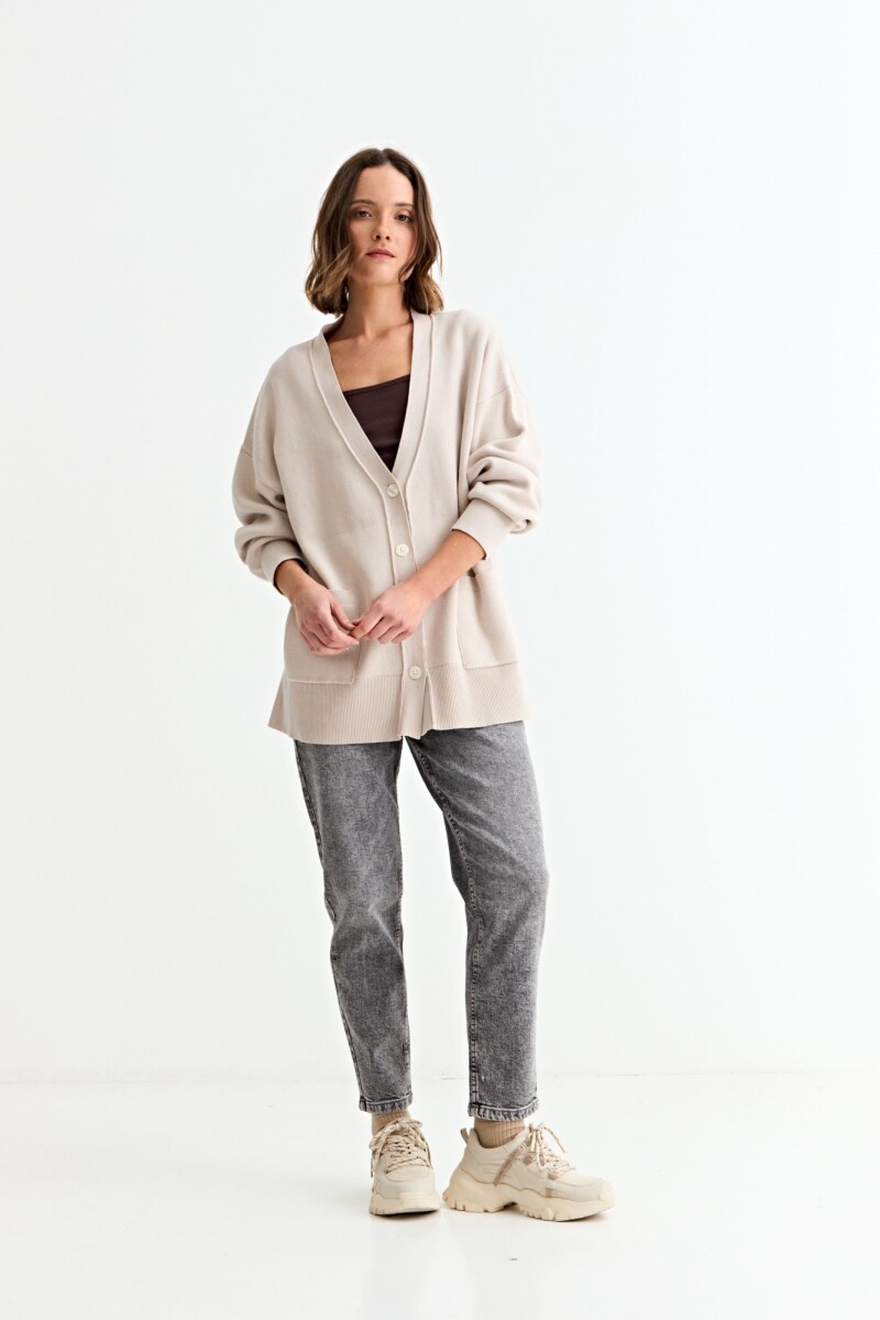 Cardigan oversized BEIGE