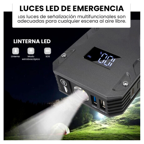 CARGADOR BATERIA - ARRANCADOR AUTOS NAFTA HASTA 1500CC 12.000MAH - CARGADOR BATERIA - ARRANCADOR AUTOS NAFTA HASTA 1500CC 12.000MAH -