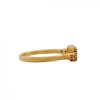 Anillo Halo-Plata rodinada con micra oro 18k-Piedra Peridoto y Brillantes-AN2007 conpiedra