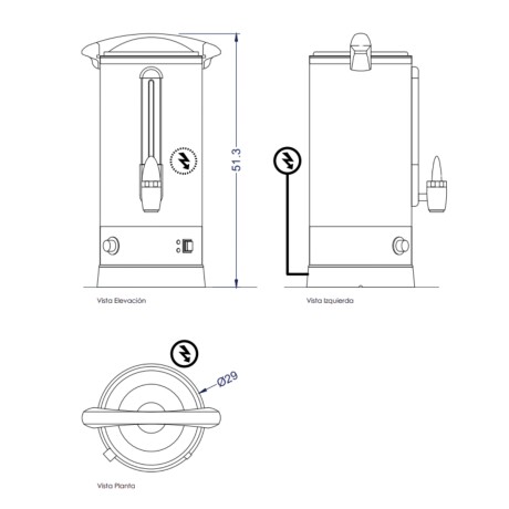 Hervidor de agua 20lts VHA-20 Ventus Hervidor de agua 20lts VHA-20 Ventus