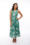 VESTIDO LULANI ESTAMPADO VERDE Y BLANCO