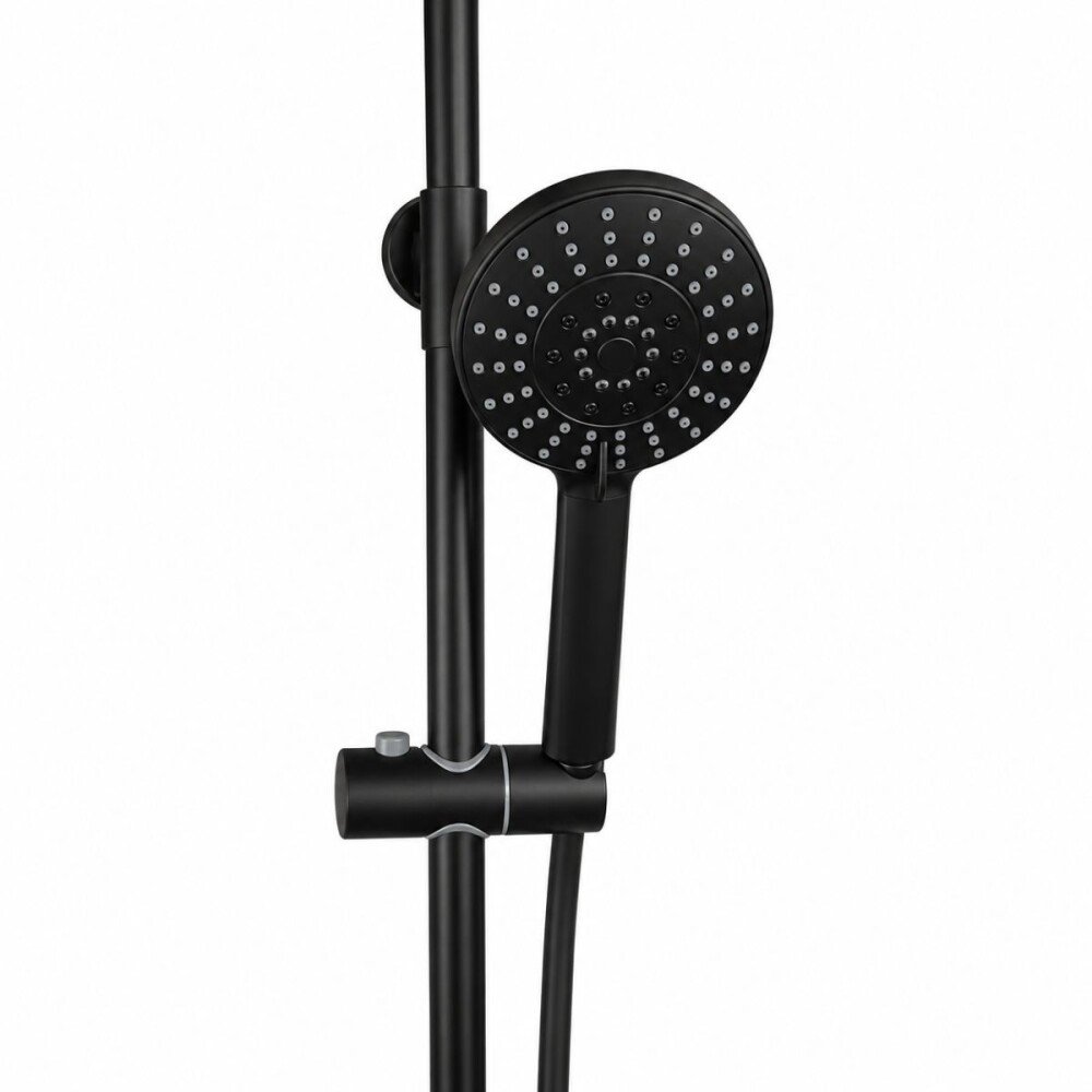 Barral de ducha monocomando Exterior con transferencia Blaster Negro Mate Barral De Ducha Monocomando Exterior Con Transferencia Blaster Negro Mate