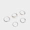 Sets Anillos Metal diferenciado Anillos Sets De Metal - Plateado