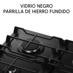 ANAFE FUTURA VITROGAS 4 QUEMADORES FUT-AG600VG-4 negro