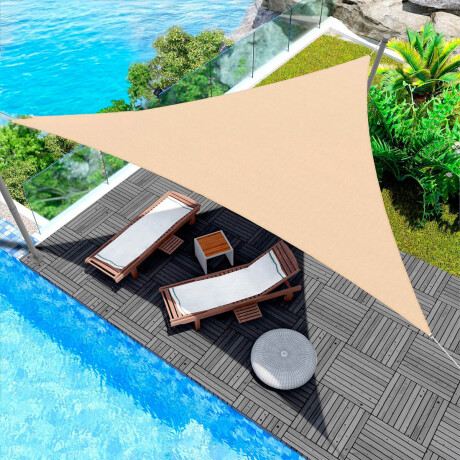 Lona Toldo Vela Triangular Filtro Uv 3,6m Sombra Beige