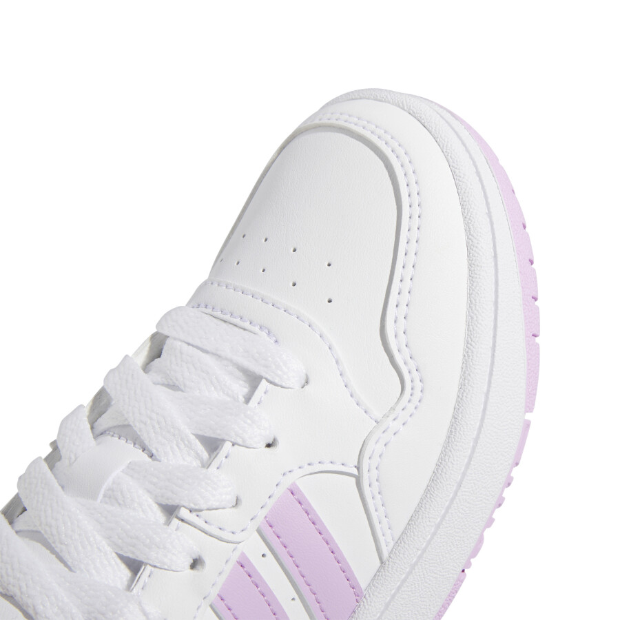 Championes de Niños Adidas Hoops 3.0 Blanco - Lila - Violeta