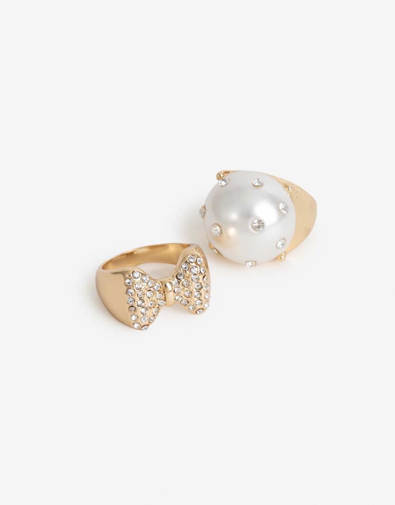 Sets Anillos Color Sets Anillos Vintage - Dorado