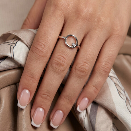 Anillo Oria de MOON en Plata 925 con brillante Anillo Oria de MOON en Plata 925 con brillante