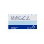 BILETAN FORTE 50 MG. CJ X 20 COMP. REC. única