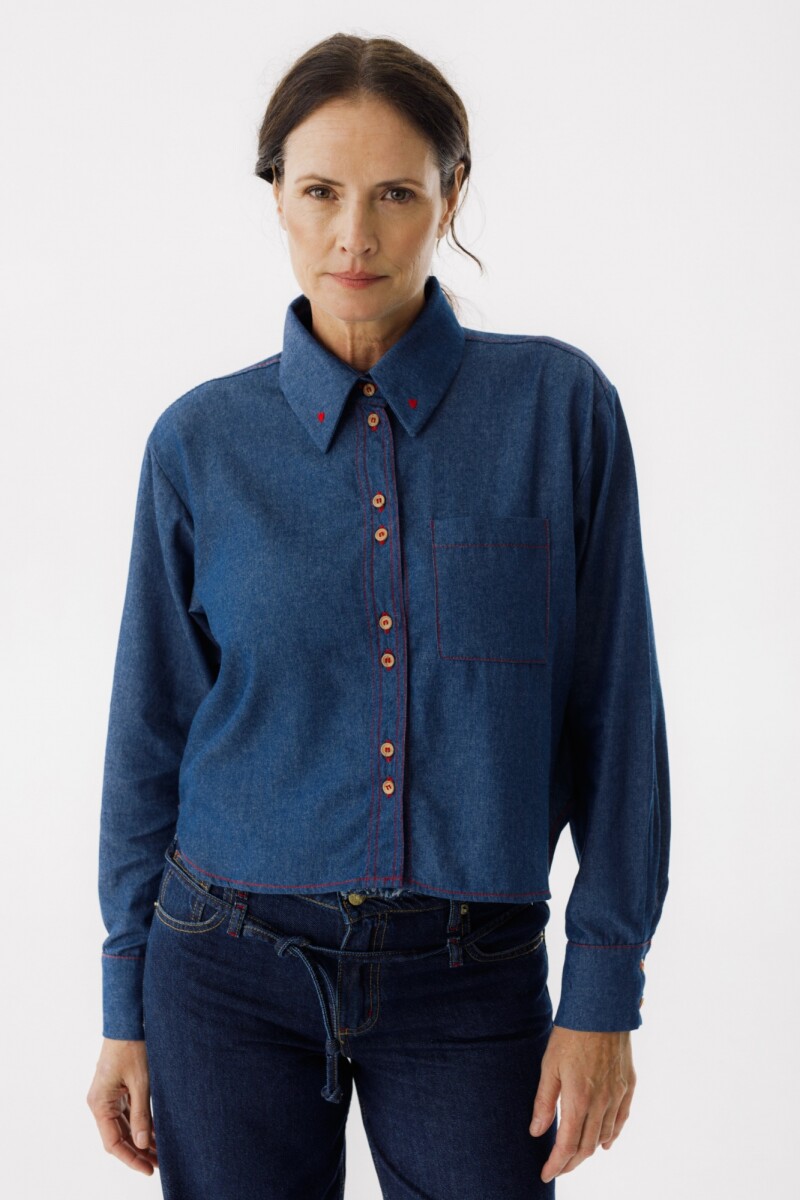CAMISA AZAR MOM Azul