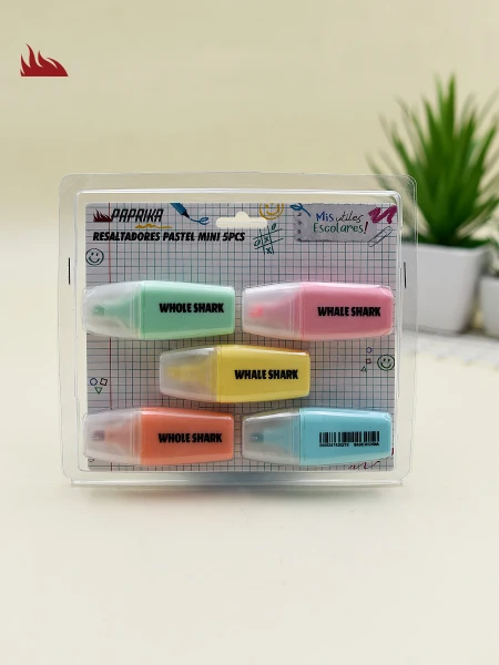 RESALTADORES PASTEL MINI 5 UNIDADES MULTICOLOR