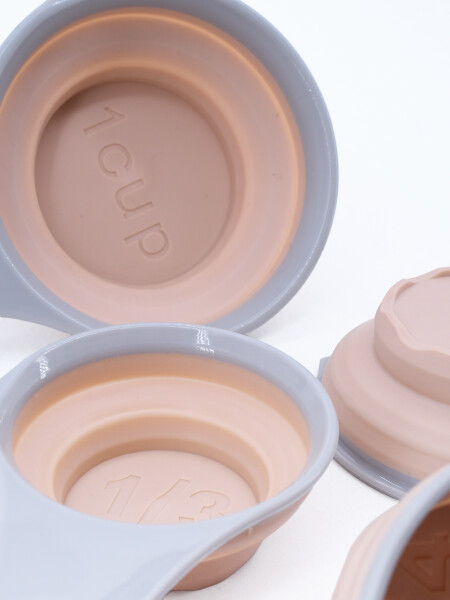 TAZA MEDIDORA SET X 4 GRIS