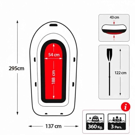 Bote Intex Gomón Inflable 3 Personas + Remo +inflador Inx068380