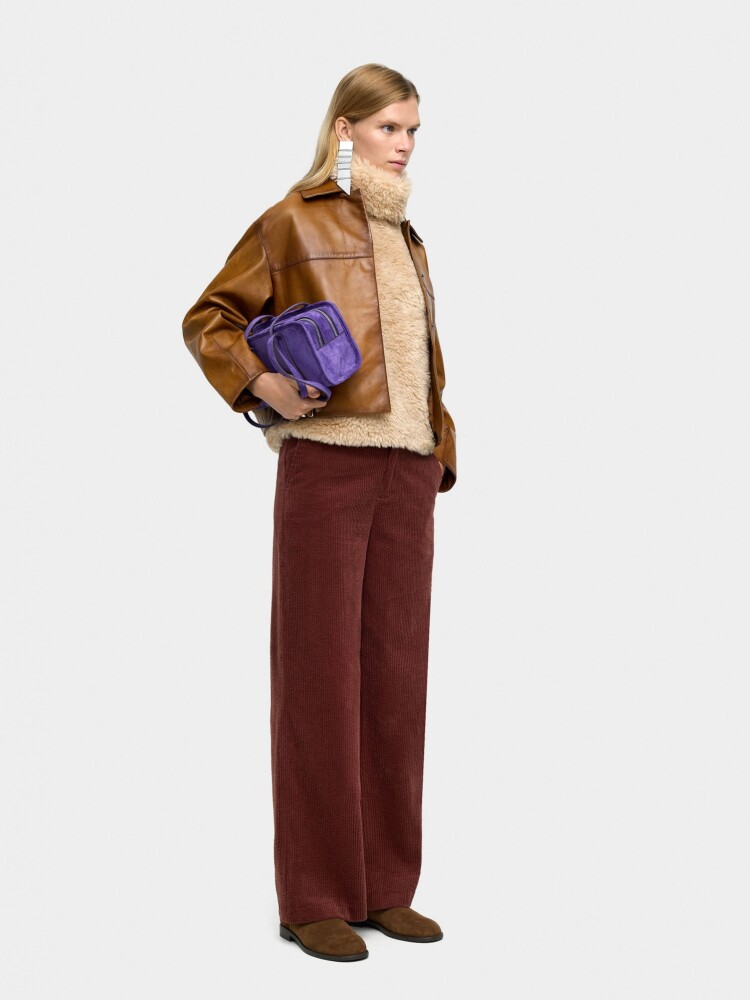 Pantalón De Pana 100% Algodón burdeos