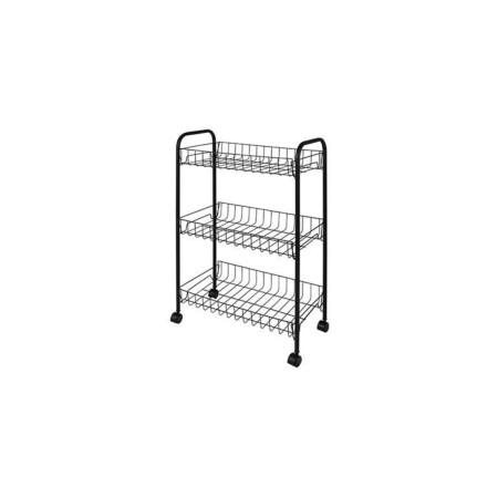 ESTANTE ORGANIZADOR FRUTERO 3 PISOS 41X23X63CM NEGRO
