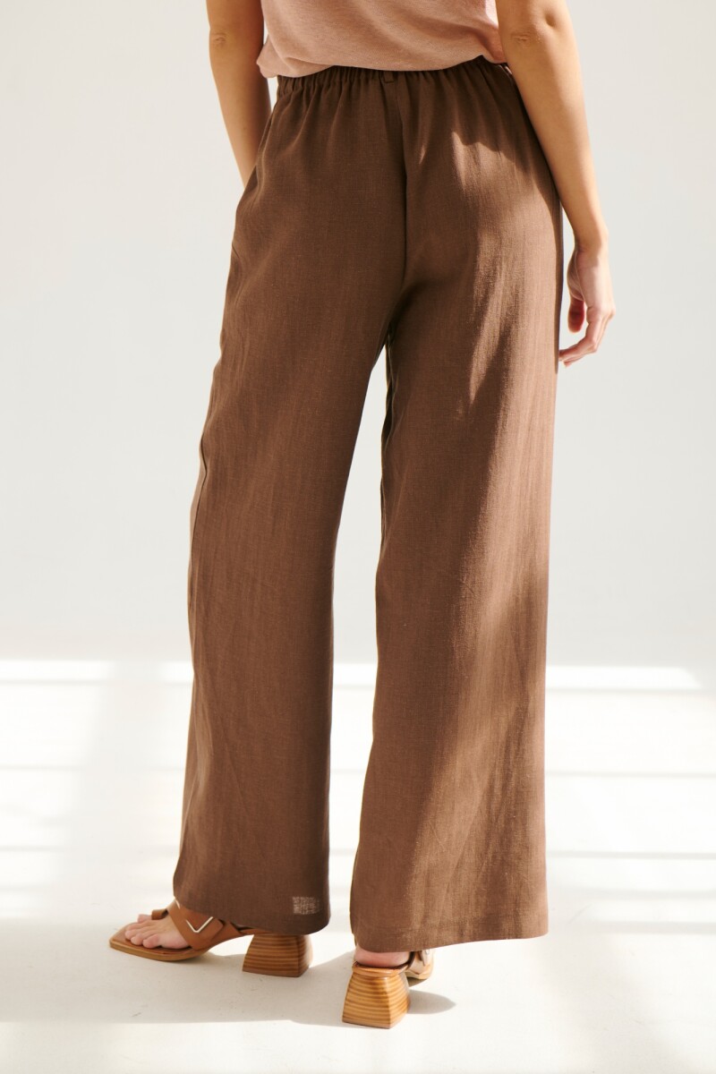 PANTALON LINO LAIA MOCCA