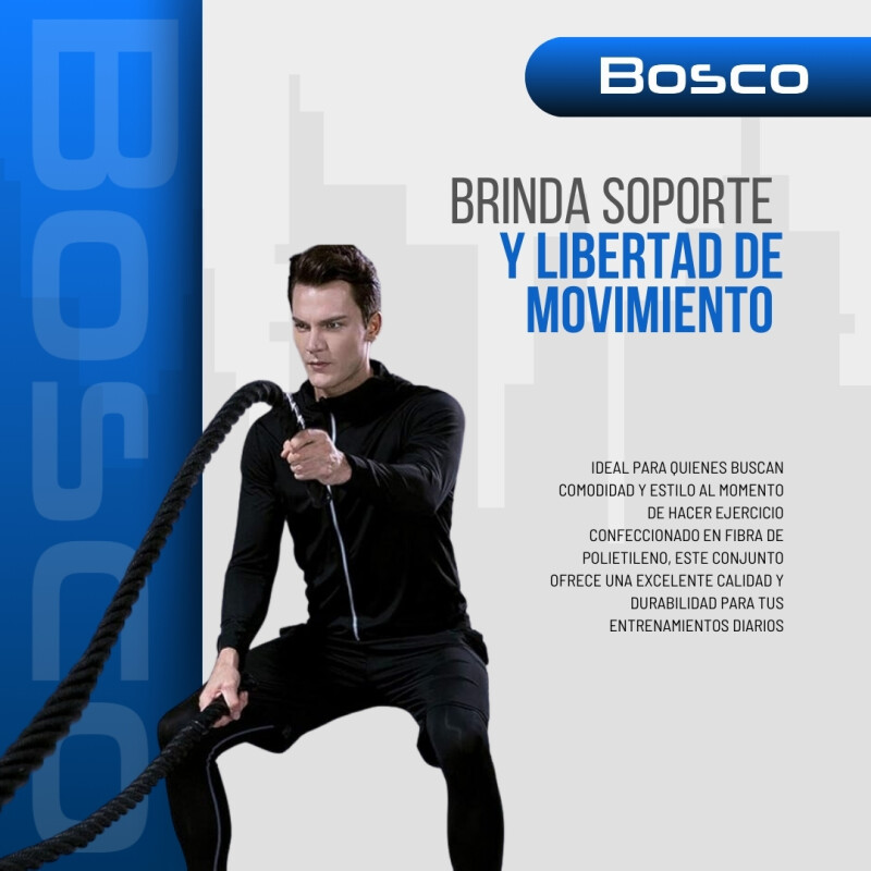 Conjunto Deportivo Hombre Sport 5 Piezas Gym Negro