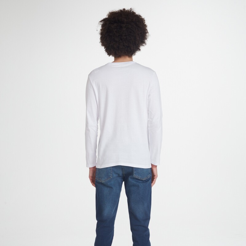 CAMISETA ML MASC BRANCO