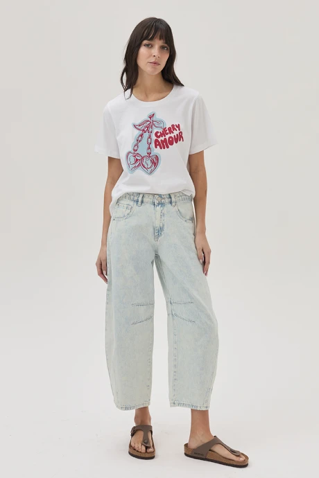 Remera Cherry Blanco