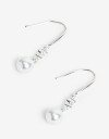 Aros Colgantes Cortos Perla Aros Colgantes Cortos Plata 925 - Plateado