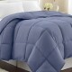 Acolchado De Plumas Home Class 2 Plazas En Microfibra Azul