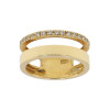 Anillo Duo alianza de oro amarillo 18k con brillantes Anillo Duo alianza de oro amarillo 18k con brillantes
