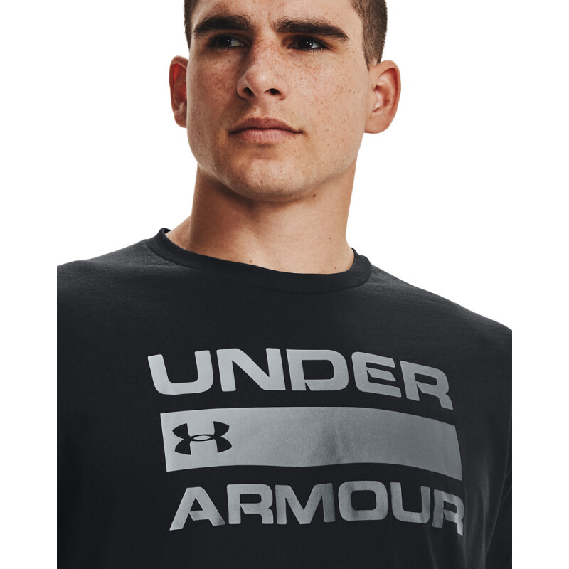 UA TEAM ISSUE WORDMARK SS-RED BLK-001