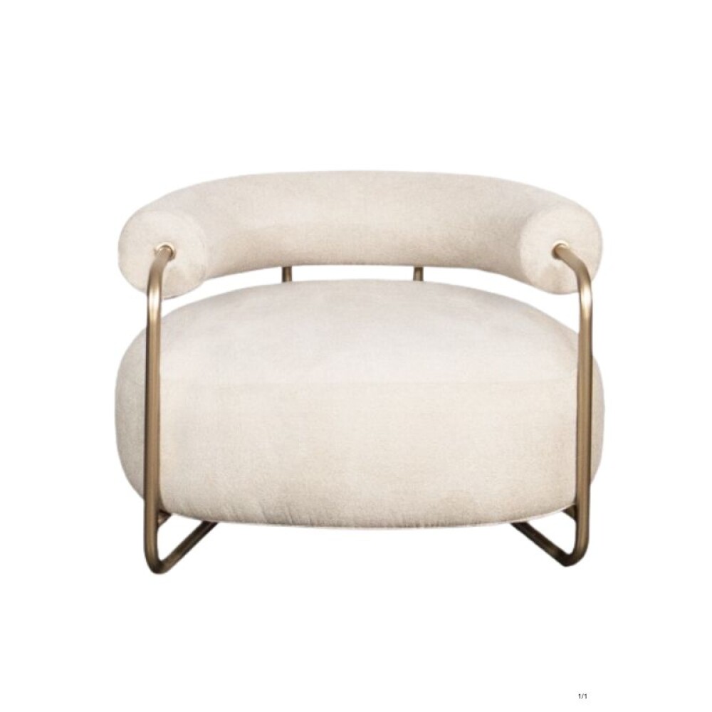 Butaca Bola Bouclee Creme / Oro