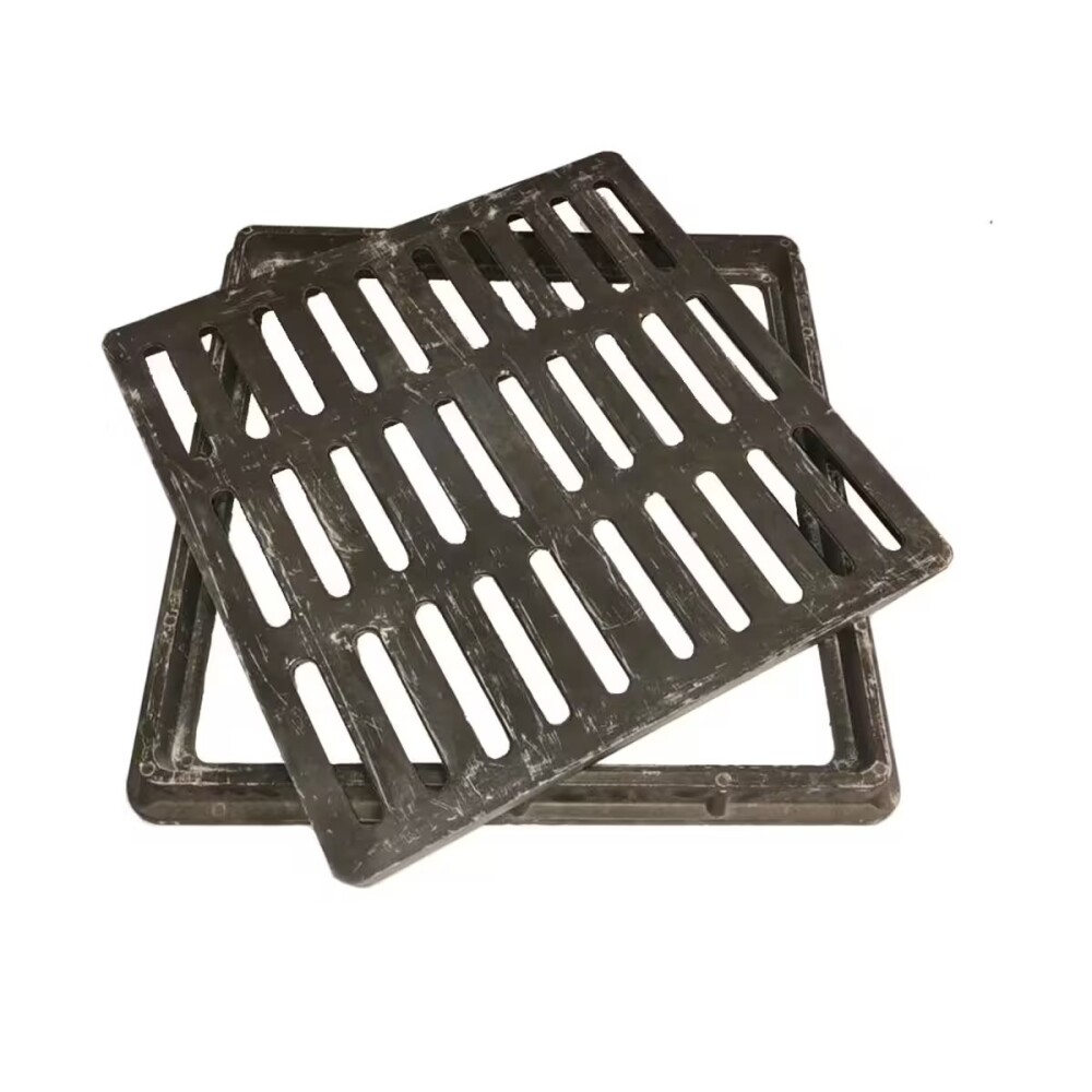 Tapa y marco resina reja 60 x 60 cm peatonal Tapa Y Marco Resina Reja 60 X 60 Cm Peatonal