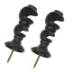 Barrote cortina metal EuroClassic DUO 1,5m + 2 soportes MARRON OSCURO