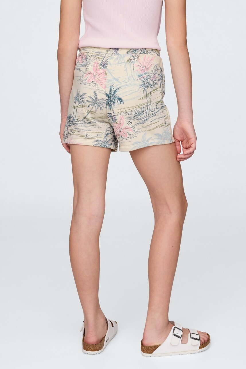 V-FRENCH TERRY SHORT Palm Print